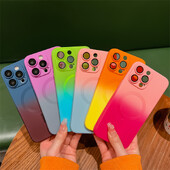 Prabangus Magsafe Gradient silikoninis daugiaspalvis smūgiams atsparus dėklas, skirtas iPhone 16 15 14 13 12 11 Pro Max belaidžio įkrovimo dangtelis