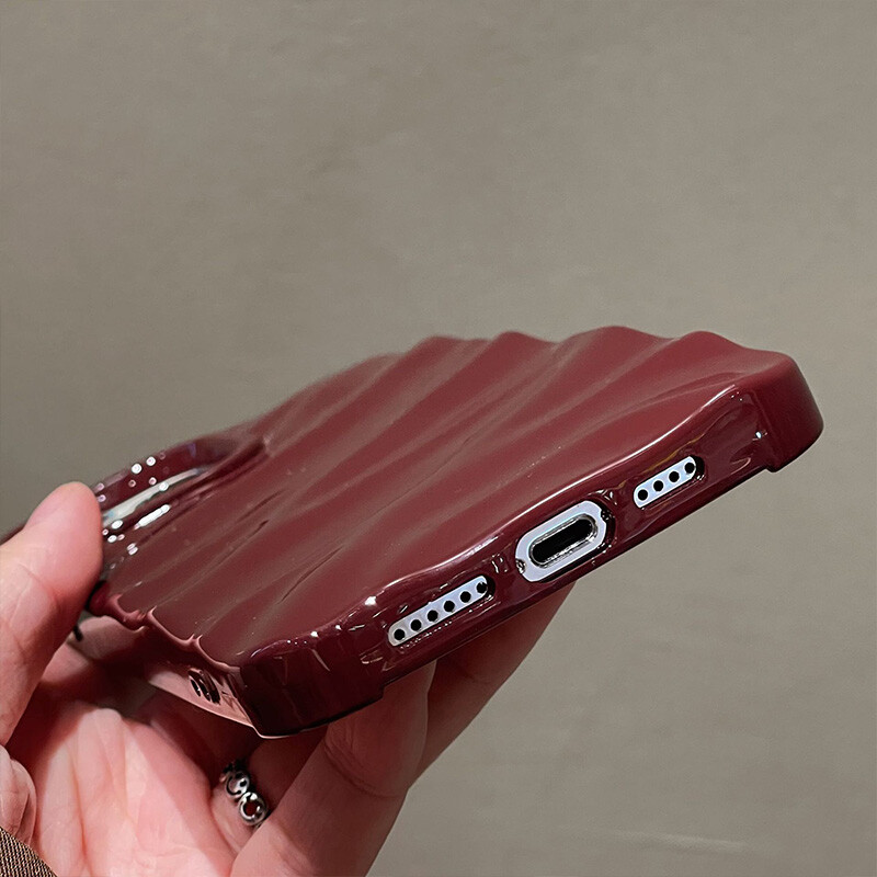 Modna telefonska torbica Ripple za Apple iPhone 15 13 11 12 14 Pro Max Plus, mekana silikonska maska za nabore, bombona boja, otporna na udarce