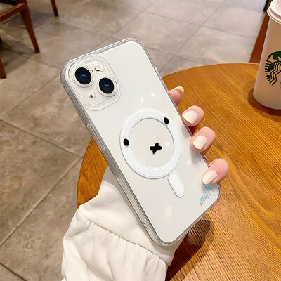 Modne naljepnice s crtanim filmovima M-Miffys- Magsafe Magnetic Phone Case za Samsung Galaxy S24 S23 S22 S21 S20 Plus Ultra 5G Kawaii Cover