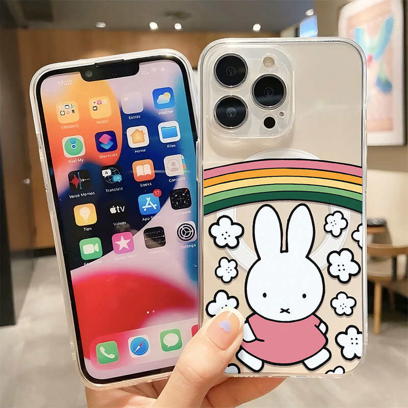 Modne naljepnice s crtanim filmovima M-Miffys- Magsafe Magnetic Phone Case za Samsung Galaxy S24 S23 S22 S21 S20 Plus Ultra 5G Kawaii Cover