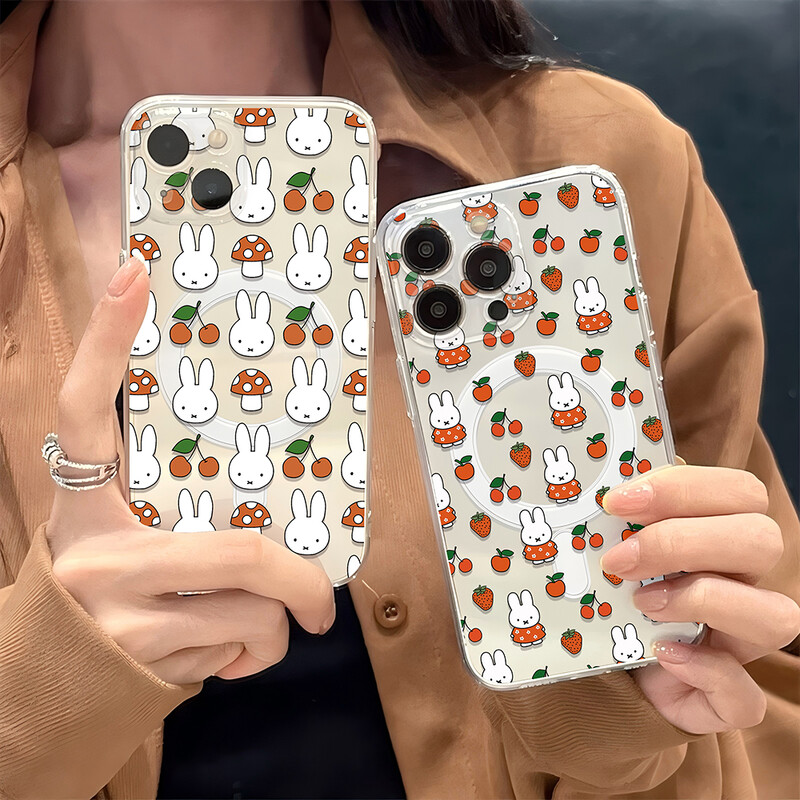 Modne naljepnice s crtanim filmovima M-Miffys- Magsafe Magnetic Phone Case za Samsung Galaxy S24 S23 S22 S21 S20 Plus Ultra 5G Kawaii Cover