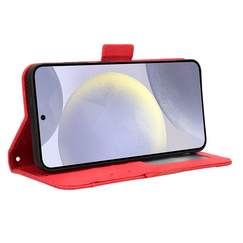 Skirtas Samsung Galaxy S25 Plus Flip Type telefono dėklas, skirtas Samsung S25 Plus S25 Odinis kelių kortelių lizdas Mobiliojo telefono piniginės dėklas