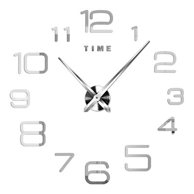 2D/3D veliki rimski brojevi, akrilno ogledalo, zidni sat, naljepnica, modni DIY kvarcni satovi, sat, uređenje doma, naljepnice za dnevnu sobu