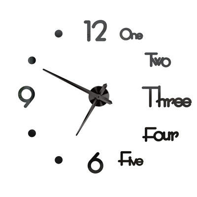 2D/3D veliki rimski brojevi, akrilno ogledalo, zidni sat, naljepnica, modni DIY kvarcni satovi, sat, uređenje doma, naljepnice za dnevnu sobu