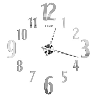 2D/3D veliki rimski brojevi, akrilno ogledalo, zidni sat, naljepnica, modni DIY kvarcni satovi, sat, uređenje doma, naljepnice za dnevnu sobu