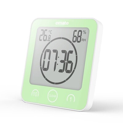 LCD digitalni vodootporan za prskanje vode Kupaonski zidni sat Satovi za tuširanje Tajmer Temperatura Vlažnost Kuhinjski mjerači vremena za pranje