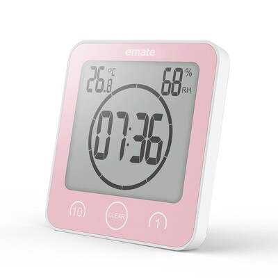 LCD digitalni vodootporan za prskanje vode Kupaonski zidni sat Satovi za tuširanje Tajmer Temperatura Vlažnost Kuhinjski mjerači vremena za pranje