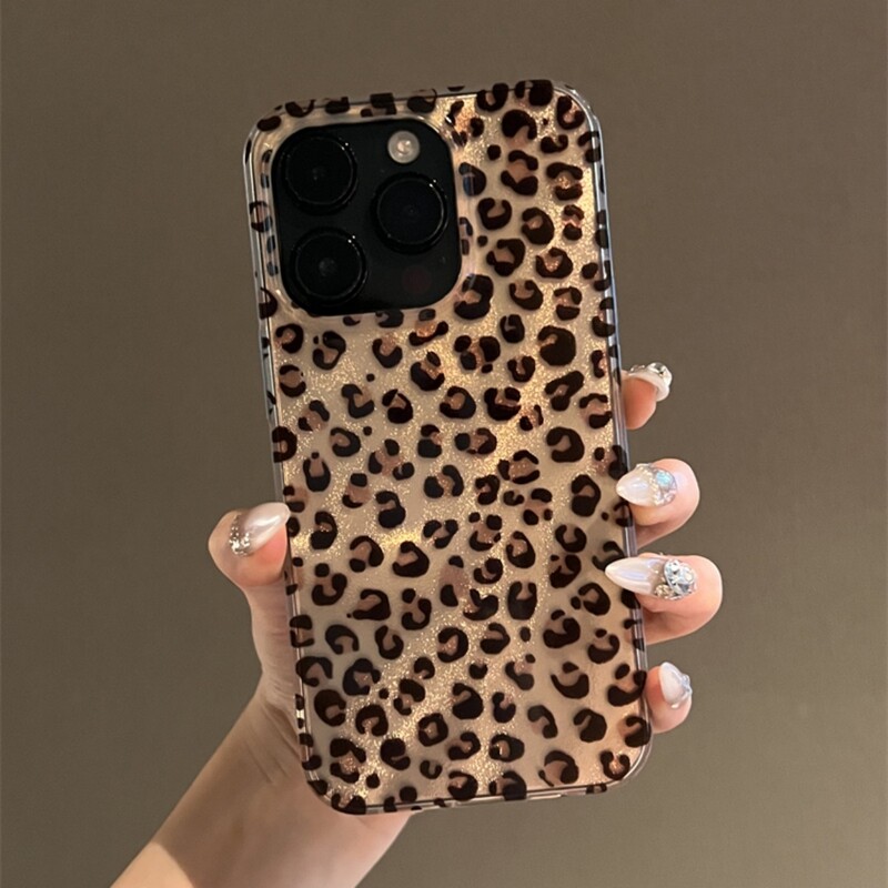 Korejska simpatična maska s uzorkom leoparda za iPhone 16 15 14 13 12 Pro Max 11 s elegantnim životinjskim uzorkom, mekana stražnja maska otporna na udarce Coque