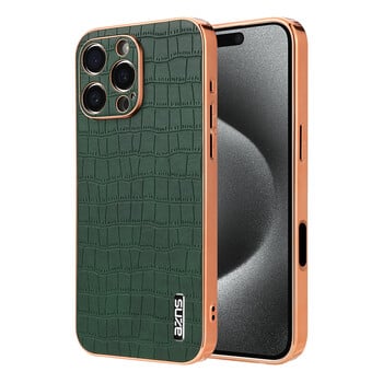 Θήκη για Apple iPhone 15 Pro MAX 15 Pro 15 Plus Κάλυμμα τηλεφώνου Luxury Crocodile Skin Series Θήκη για iPhone 15 Κάλυμμα τηλεφώνου Αντιολισθητικό