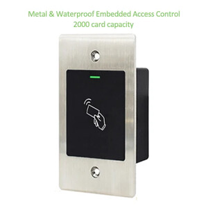 Mini cititor RFID impermeabil IP66 din metal Deschidetor de uși fără cheie Scaner de control al accesului Cititor de amprente încorporat