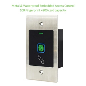Mini cititor RFID impermeabil IP66 din metal Deschidetor de uși fără cheie Scaner de control al accesului Cititor de amprente încorporat