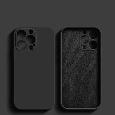 Luksuslik vedel silikoonist telefoniümbris Apple iPhone 16 15 14 13 12 11 Pro Maxi pehme ümbrise jaoks, põrutuskindel kaitseraua kate Telefoni tarvikud