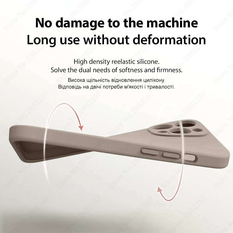 Luksuslik vedel silikoonist telefoniümbris Apple iPhone 16 15 14 13 12 11 Pro Maxi pehme ümbrise jaoks, põrutuskindel kaitseraua kate Telefoni tarvikud