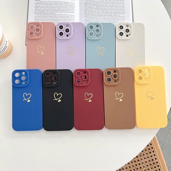 Love Heart Matte θήκη σιλικόνης για Samsung Galaxy A14 A34 A54 A13 A33 A53 A32 A52 5G S24 S23 Ultra S22 Plus S21 FE Note 20