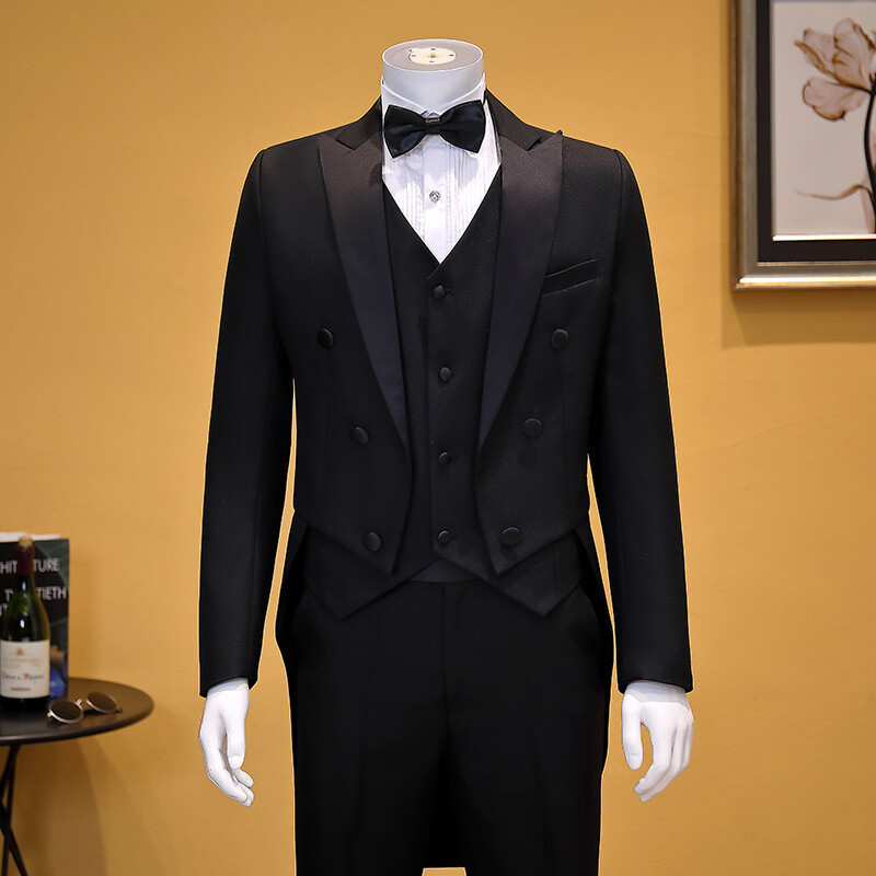 Muško odijelo smoking uskog kroja umjetničko odijelo za probno odijelo kostim uniforma za scenski nastup zbor Mo Tingsheng