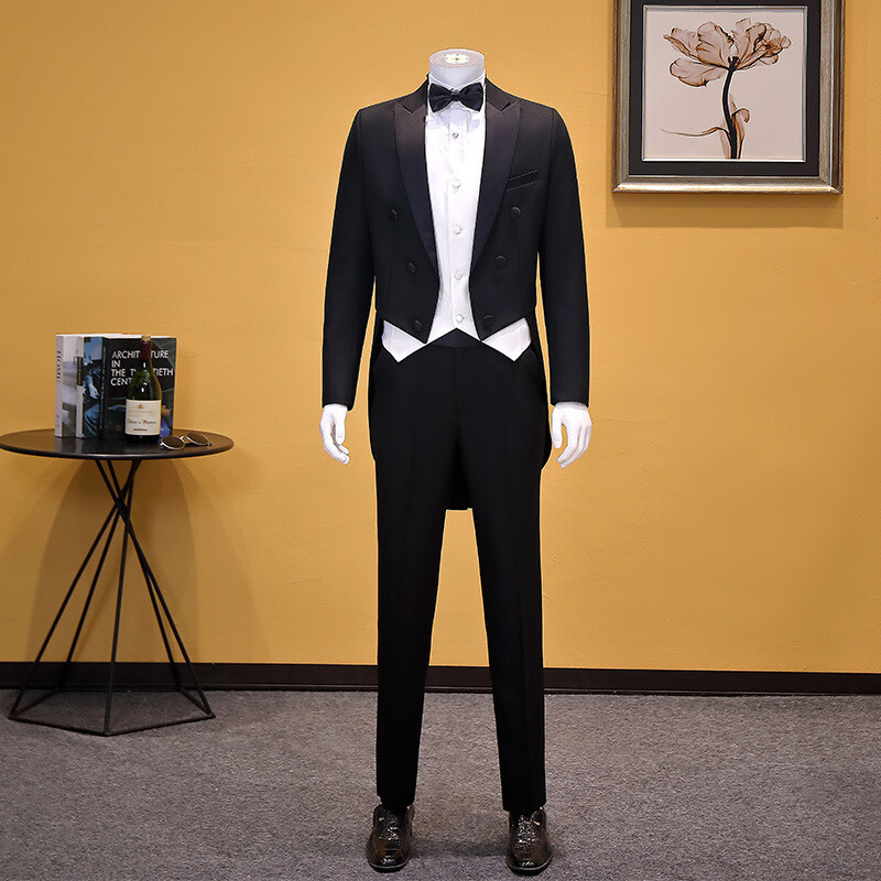 Muško odijelo smoking uskog kroja umjetničko odijelo za probno odijelo kostim uniforma za scenski nastup zbor Mo Tingsheng
