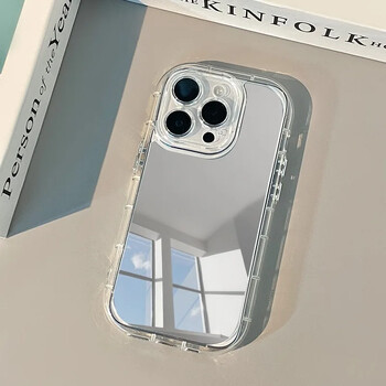 Fashion Mirror Ultra Thin Case για iPhone 15 14 13 Pro Max 11 12 X Xr Xs 8 7 Plus Make Up Απαλό κάλυμμα σιλικόνης ανθεκτικό στους κραδασμούς