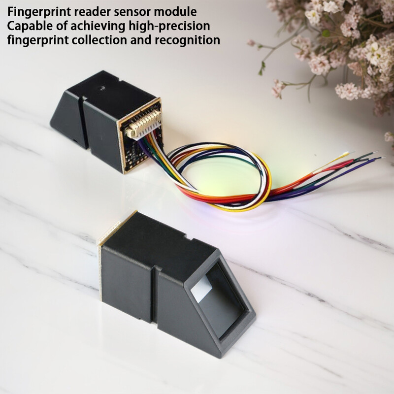 AS608 optiskā pirkstu nospiedumu atpazīšanas modulis, slēdzenes seriālās komunikācijas interfeiss pirkstu nospiedumu iegūšanai 500DPI priekš Arduino