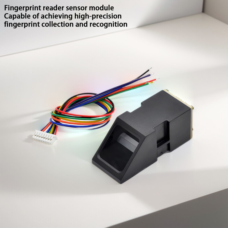 AS608 optiskā pirkstu nospiedumu atpazīšanas modulis, slēdzenes seriālās komunikācijas interfeiss pirkstu nospiedumu iegūšanai 500DPI priekš Arduino