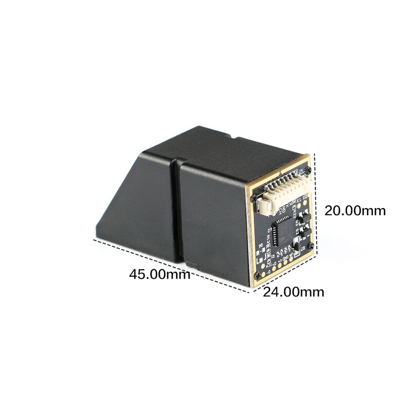 AS608 optiskā pirkstu nospiedumu atpazīšanas modulis, slēdzenes seriālās komunikācijas interfeiss pirkstu nospiedumu iegūšanai 500DPI priekš Arduino