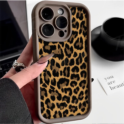 Zlatna leopard silikonska kožna maska za telefon za Samsung Galaxy S24 Ultra S23 S22 S21 Plus FE A54 A34 A14 A73 A53 A33 Soft Cover