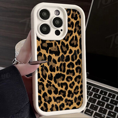 Zlatna leopard silikonska kožna maska za telefon za Samsung Galaxy S24 Ultra S23 S22 S21 Plus FE A54 A34 A14 A73 A53 A33 Soft Cover
