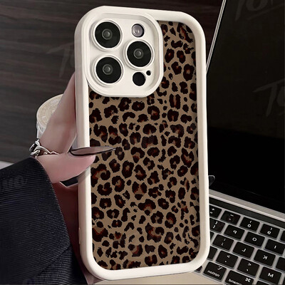 Zlatna leopard silikonska kožna maska za telefon za Samsung Galaxy S24 Ultra S23 S22 S21 Plus FE A54 A34 A14 A73 A53 A33 Soft Cover