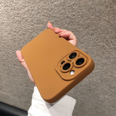 Луксозен матов лилав калъф за телефон iPhone 11 12 13 14 15 16 Pro Max XS X XR 7 8 Plus Оригинален течен силиконов удароустойчив капак