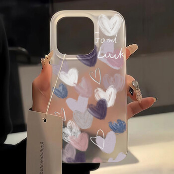 Θήκη τηλεφώνου Love Heart για iPhone 13 Θήκη για iPhone 11 15 16 12 14 Pro Max Mini Αντικραδασμική Ημιδιαφανές κάλυμμα Μαλακό Funda