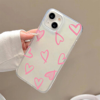 Θήκη τηλεφώνου Love Heart για iPhone 13 Θήκη για iPhone 11 15 16 12 14 Pro Max Mini Αντικραδασμική Ημιδιαφανές κάλυμμα Μαλακό Funda