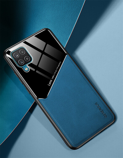 torbica za samsung a 12 kožna tekstura pixleglass auto magnetski držač telefonske maske za galaxy a12 mekani silikon otporan na udarce coque