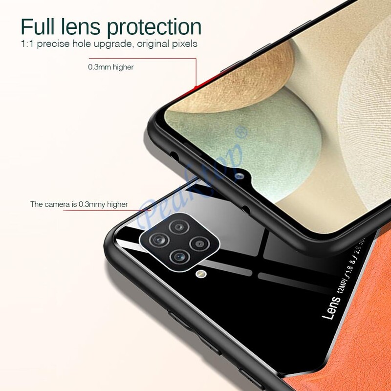 torbica za samsung a 12 kožna tekstura pixleglass auto magnetski držač telefonske maske za galaxy a12 mekani silikon otporan na udarce coque