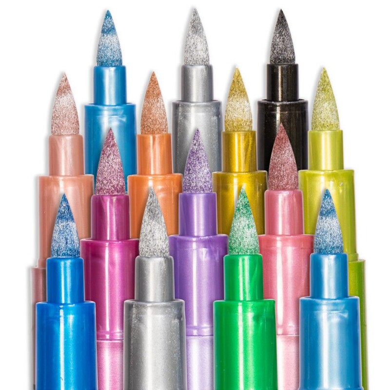 12 цвята, метални маркери, химикалки, цветни химикалки за боядисване за черна хартия, стъкло, скална живопис, Направи си сам албум с лексикони, студентски канцеларски материали