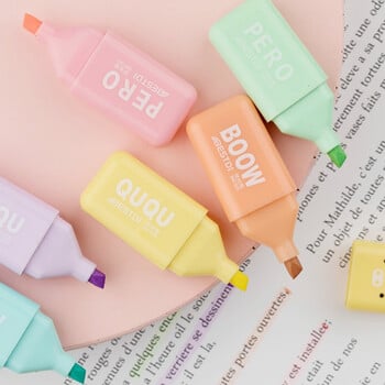 4/5/6 τμχ Macaron Color Mini Highlighter Πέννα χρώματος μαρκαδόρος Φθορίζον στυλό Σχολικά είδη γραφείου Φοιτητικά χαρτικά