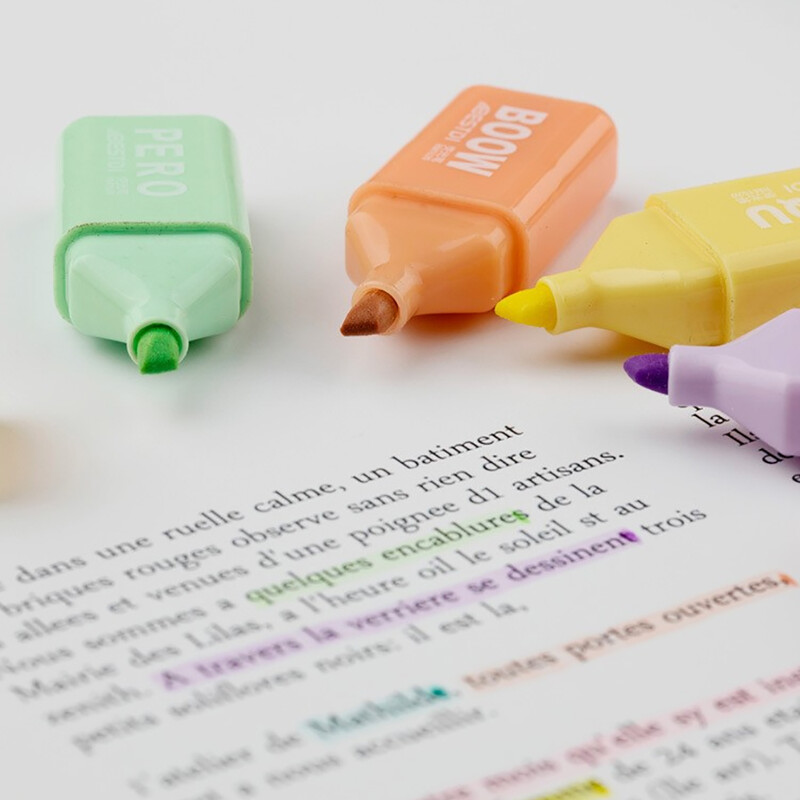 4/5/6 бр. Macaron Color Mini Highlighter Химикалки с мек връх Цветен маркер Химикалка Флуоресцентна химикалка Ученически офис консумативи Студентски канцеларски материали