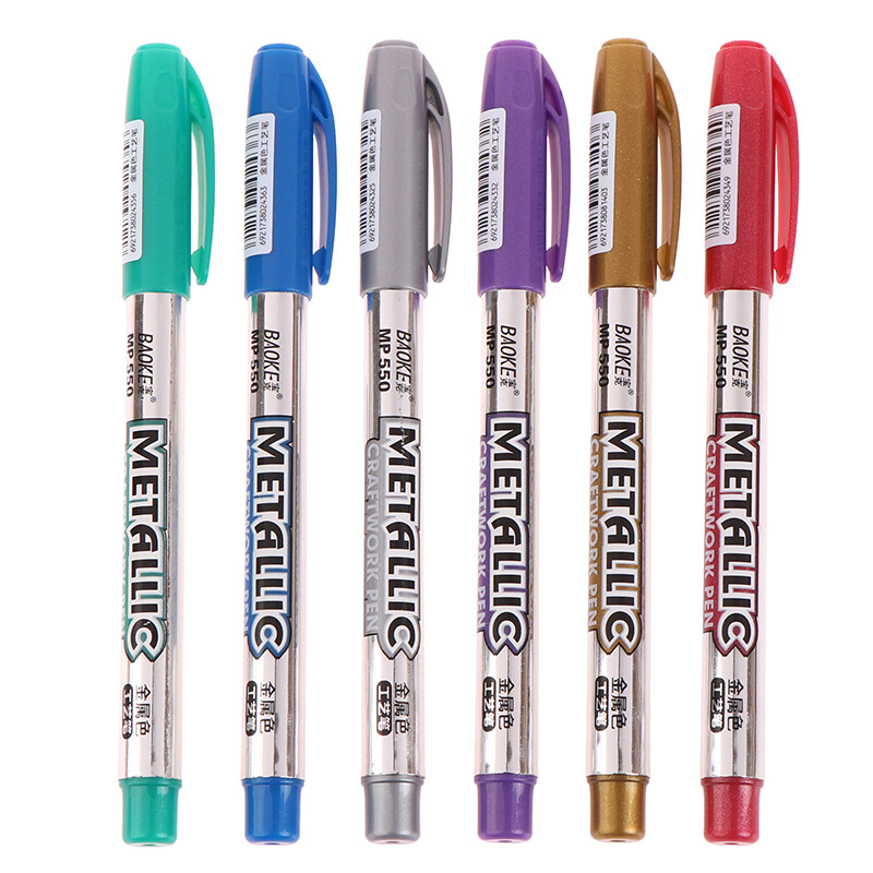 1kom/lot DIY metalne vodootporne trajne flomastere, zlatne i srebrne za crtanje, pribor za učenike, flomasteri za rukotvorine