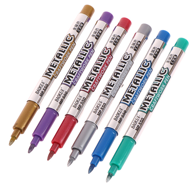 1kom/lot DIY metalne vodootporne trajne flomastere, zlatne i srebrne za crtanje, pribor za učenike, flomasteri za rukotvorine