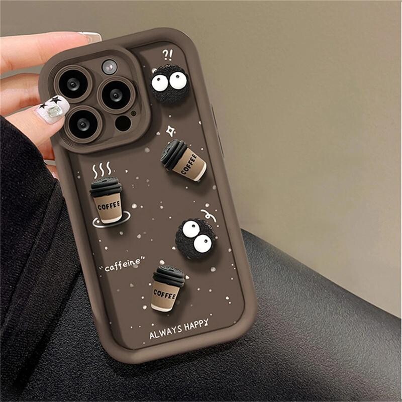 Telefonska torbica za Xiaomi Redmi Note 13 Pro Plus 12 11 10 12S 11S 10S 9S 9 12C 10C 3D Cute Coffee Stražnja maska od mekanog tekućeg silikona