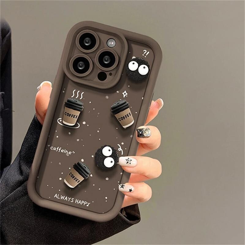 Telefonska torbica za Xiaomi Redmi Note 13 Pro Plus 12 11 10 12S 11S 10S 9S 9 12C 10C 3D Cute Coffee Stražnja maska od mekanog tekućeg silikona