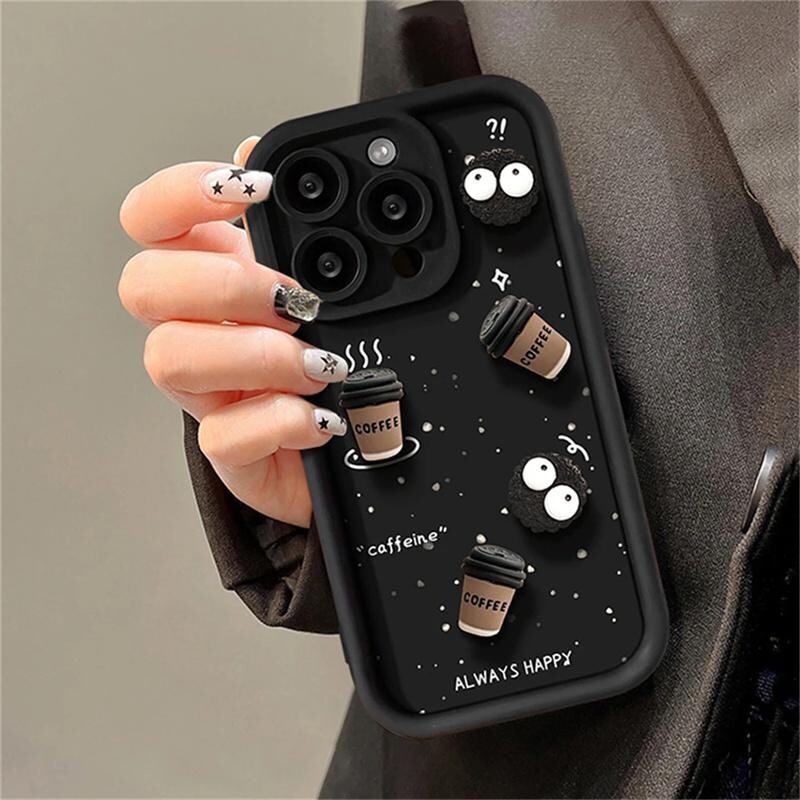 Telefonska torbica za Xiaomi Redmi Note 13 Pro Plus 12 11 10 12S 11S 10S 9S 9 12C 10C 3D Cute Coffee Stražnja maska od mekanog tekućeg silikona