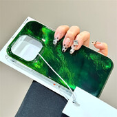 Mielas „Gradient Laser Glacier Green Pattern“ telefono dėklas, skirtas „iPhone 11 12 13 14 15 16 Pro Max X XS 7 8 Plus Luxury“ smūgiams atsparus dangtelis