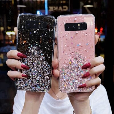 Bling svjetlucava meka telefonska maska za Samsung Galaxy note 8 N950F N950FD N950 N950W Silikonska meka stražnja maska za Samsung note8 Capa