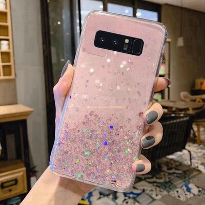 Μαλακή θήκη τηλεφώνου Bling Glitter για Samsung Galaxy note 8 N950F N950FD N950 N950W Πίσω κάλυμμα σιλικόνης για Samsung note8 Capa