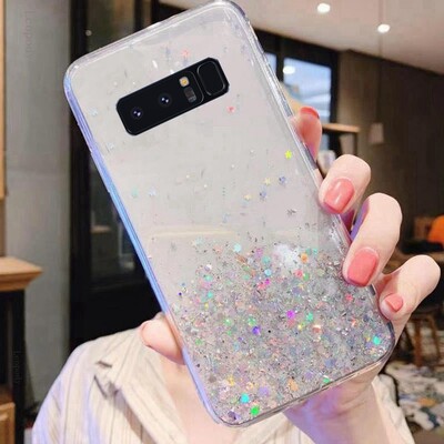 Μαλακή θήκη τηλεφώνου Bling Glitter για Samsung Galaxy note 8 N950F N950FD N950 N950W Πίσω κάλυμμα σιλικόνης για Samsung note8 Capa