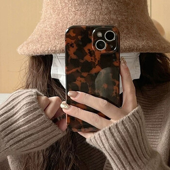 Tortoise Leopard Print Κατάλληλο για iPhone 14 Pro Max Phone Case 15 12 13 11 Pro Anti Drop Protective Case