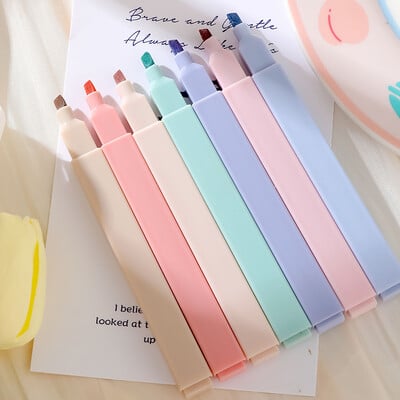 6Pcs Pastel Highlighters Pen Art Drawing Graffiti Marker Pen Šarena fluorescentna olovka Studentski pribor Školski uredski pribor