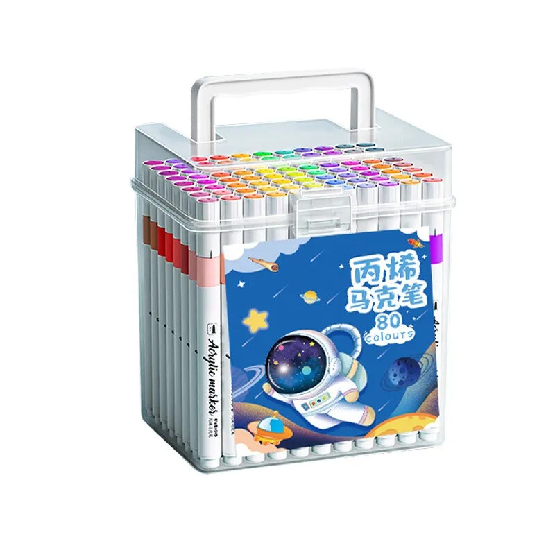 12/24/36/48/60 Prijenosni akrilni markeri za crtanje u boji DIY crtani crtani akrilni marker Kist za učenike vrtića