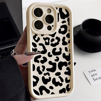 Θήκη τηλεφώνου Leopard Print για iPhone 11 Θήκες Iphone 16 Pro Max 13 14 15 12 7 8 Plus XS X SE 16promax 16pro Silicon Fundas Cover