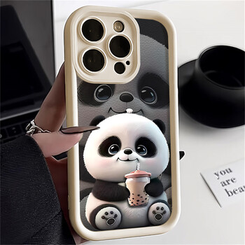 Θήκη Panda Soft TPU για iPhone 15 Pro Max Θήκες iPhone 16 13 14 11 12 7 8 Plus SE 15promax 15pro 16pro 16promax Κάλυμμα Funda