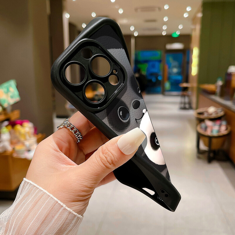 Panda pehme TPU ümbris iPhone 15 Pro Max ümbriste jaoks iPhone 16 13 14 11 12 7 8 Plus SE 15promax 15pro 16pro 16promax Cover Funda